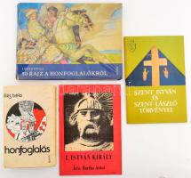 4 db Honfoglalás és Szt. István témájú könyv