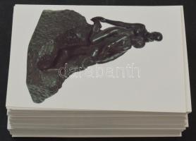 100 db MODERN német művészlap: Auguste Rodin: Az örök bálvány című szobráról (ugyanolyanok!) / 100 modern German art postcards of the Eternal Idol from Auguste Rodin (identical ones!)