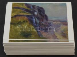 100 db MODERN német művészlap: Pierre-Auguste Renoir: A dieppe-i tengerpart című alkotásáról (ugyanolyanok!) / 100 modern German art postcards of a painting of Pierre-Auguste Renoir (identical ones!)
