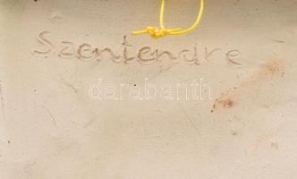 Zauer jelzéssel: Szentendre. Mázas kerámia, sarkán kis hibával, 27x15 cm