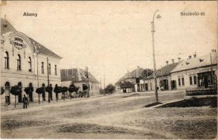 1918 Abony, Szolnoki út, Kossuth szálloda, üzlete (EM)