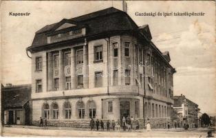 1915 Kaposvár, Gazdasági és ipari takarékpénztár, színház reklám. Fenyvesi Béla kiadása (fl)
