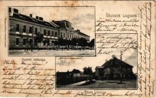 1906 Lugos, Lugoj; Honvéd laktanya, Tüzér laktanya. Weisz és Sziklai kiadása / K.u.K. military artillery barracks (EM)