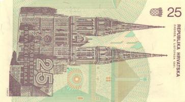 Horvátország 6db klf bankjegy T:I