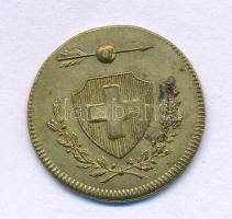 Svájc 1842. "CHUR" kétoldalas sárgaréz "Szövetségi Lövészfesztivál" zseton T:XF
...