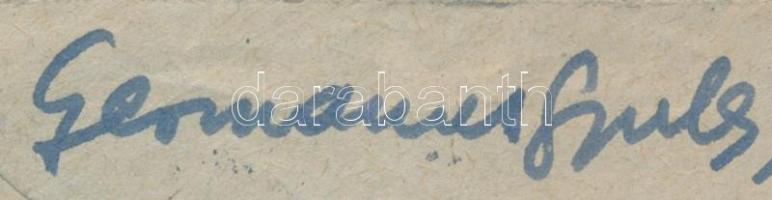 Germanus Gyula (1884-1979) által írt és aláírt boríték