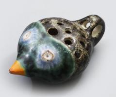 cca 1960 Iparművészeti Vállalat kerámia sün ikebana, címkével jelzett, kis kopással, h: 18 cm