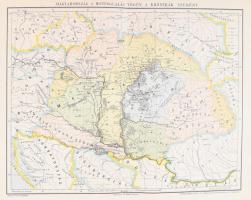 ca 1910 Magyarország a Honfoglalás végén, a krónikák szerint Pallas: 30x24 cm