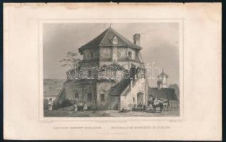 Ludwig Rohbock (1820-1883) - G. Heisinger: Hajdani mecset Siklóson / Ehemalige Moschee in Siklós. Acélmetszet, papír, jelzett a metszeten, kis lapszéli sérülésekkel, foltokkal, 12x16,5 cm