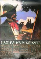 1996 Nagybánya művészete. MNG, kiállítási, plakát, feltekerve, kisebb hajtásnyommal, 67×47,5 cm