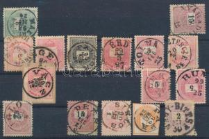 16 db krajcáros bélyegzés antikva betűkkel