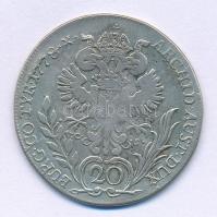 Ausztria 1778VC-S 20kr Ag "Mária Terézia" Hall (6,61g) T:F Austria 1778VC-S 20 Kreuzer Ag "Maria Theresia" Hall (6,61g) C:F Krause KM#1856