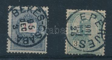 2 db szép bélyegzés "BÉKÉS-CSABA" + "EPERJES"