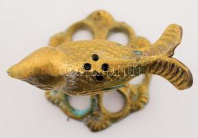 Madár alakú bronz füstölőtartó, 6c4,5 cm