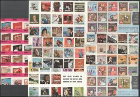 6 db 15-ös és 1 db 24-es zene témájú levélzáró kisív