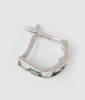 14K fehérarany, köves fülbevaló 0,74 g, jelzett