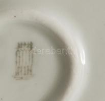 Zsolnay pörköltes tál, jelzett, d: 25 cm, m: 8 cm