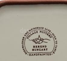 Herend Pottery kínáló, jelzett, hibátlan, 21,5x21,5 cm