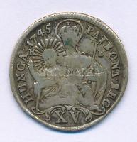 1745K-B 15kr Ag "Mária Terézia" (6,18g) T:VF,F patina Huszár: 1711., Unger III.: 1245.