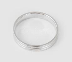 14K fehérarany, gyűrű, jelzett 2,86g m:56