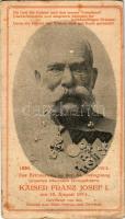 1914 Kaiser Franz Josef I, Zur Erinnerung an den 84. Geburtstag 1830-1914 / Ferenc József 84. születésnapja / 84th birthday of Franz Joseph of Austria (gyűrődések / creases)