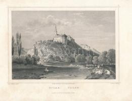 Ludwig Rohbock (1820-1883) - G. Hess: Újlak / Illok (Horvátország). Acélmetszet, papír, jelzett a metszeten, 12x17 cm