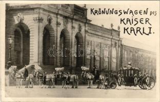 Wien, Vienna, Bécs; Schönbrunn, Wagenburg, Krönungswagen des Kaiser Karl I. / coronation carriage. photo (EB)