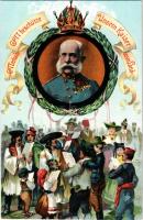 Gott erhalte, Gott beschütze Unsern Kaiser, unser Land / Ferenc József / Franz Joseph. Ottmar Zieher No. 2. Art Nouveau (Rb)