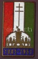 1951. "Államalapítás" zománcozott kitűző T:2