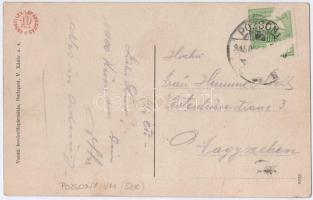 1915 Pozsony, Pressburg, Bratislava; Vaskutacska, Ferdinánd király vasfürdő. Vasúti levelezőlapárusí...