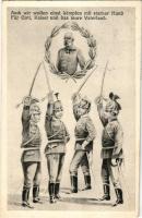 Auch wir wollen einst kämpfen mit starker Hand für Gott, Kaiser und das teure Vaterland. M. M. S. Wien / I. Ferenc József császár, osztrák-magyar katonák / Franz Joseph of Austria, K.u.k. soldiers (EK)