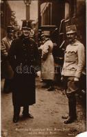 1915 Erzherzog-Thronfolger Karl Franz Josef auf dem Wege zur Front / Károly trónörökös útban a frontra, osztrák-magyar katonák / Prince Karl on the way to the war front, K.u.k. soldiers. photo (EM)