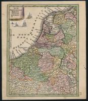 XVII Provinciae Belgii / Belgium térképe, színezett rézmetszet, cca. XVIII. sz. első fele, kissé foltos, 19,5x16,5 cm