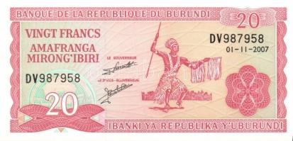 Burundi 5db klf modern bankjegy T:I