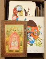 Kb. 350 db MODERN város és motívum képeslap, kis dobozban / Cca. 350 modern town and motive postcard...