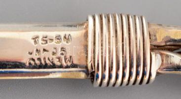 Mexikói ezüst (Ag) levélbontó tőr, jelzett, h: 19 cm, nettó 50g