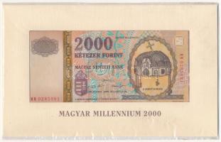 2000. 2000Ft "Millenium", "MM 0285091" eredeti díszcsomagolásban T:UNC Adamo F56A