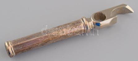 Ezüst (Ag) nyelű sörnyitó, jelzett, h: 10 cm, bruttó 43g