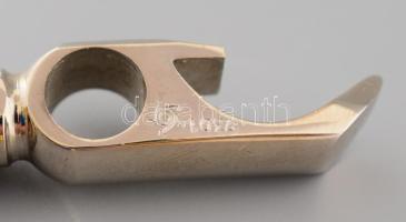 Ezüst (Ag) nyelű sörnyitó, jelzett, h: 10 cm, bruttó 43g