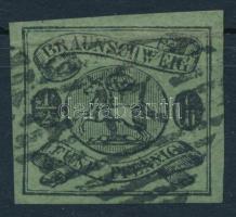 Német államok Braunschweig 1863 Mi 10A papírránc / paper crease (Mi EUR 500,-) (garancia nélkül / no...