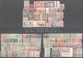 Románia kis tétel, benne illetékbélyegek és emigrációs kiadások 3 db stecklapon