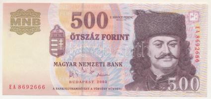 2005. 500Ft "EA 8692666" T:UNC Adamo F54D