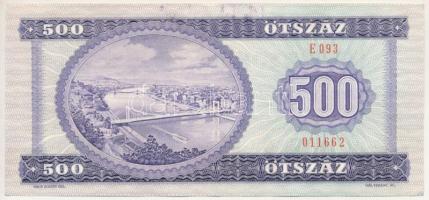 1990. 500Ft "E 093 011662" nyomdai festékfoltok T:F szép papír
Adamo F43