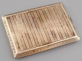 Ezüst (Ag) cigaretta tárca, díszítéssel 117 g 11x8 cm