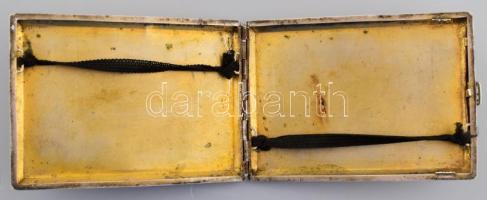 Ezüst (Ag) cigaretta tárca, díszítéssel 117 g 11x8 cm