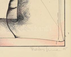 Poór Imre (1954-): "Tavaszi jelenetek". Színes tus, vegyes technika, papír, jelzett. Üvege...