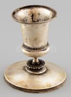 Ezüst (Ag) gyertyatartó, jelzett 64 g 7 cm