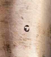 Ezüst (Ag) gyertyatartó, jelzett 64 g 7 cm