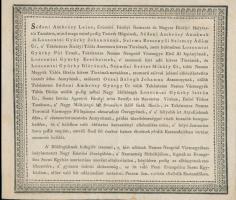 1828 Pest, ócsai Balogh Johanna (előbb sédeni Ambrózy György, majd Lossontzi Gyürky István özvegye) halotti értesítője, 19x22 cm
