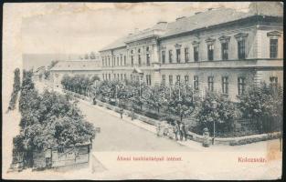 Kolozsvár, Állami Tanítónőképző Intézet fényképes számolócédula, foltos, a széleken sérüléssel